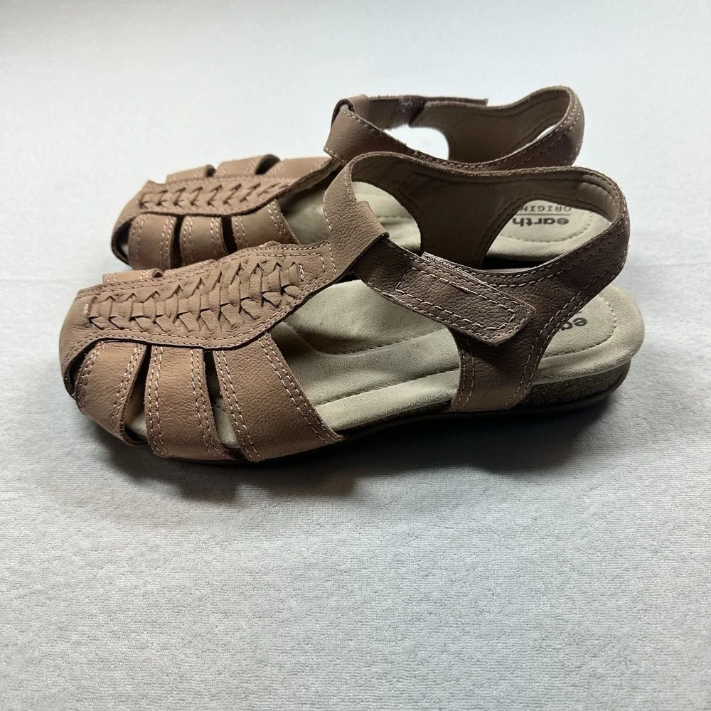 Earth Origins Savoy Sierra Women's Size 9 Pink Leather Slingback Heel Sandals‎